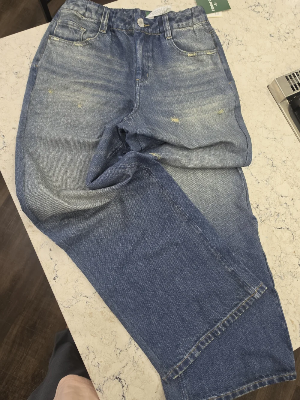 HALARA Women's Relaxed Blue Distressed Jeans/sweats Material - Picture 1 of 7
